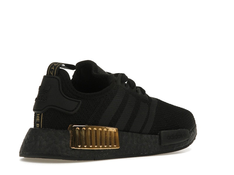 adidas NMD R1 Triple Black Gold Metallic (Women's)