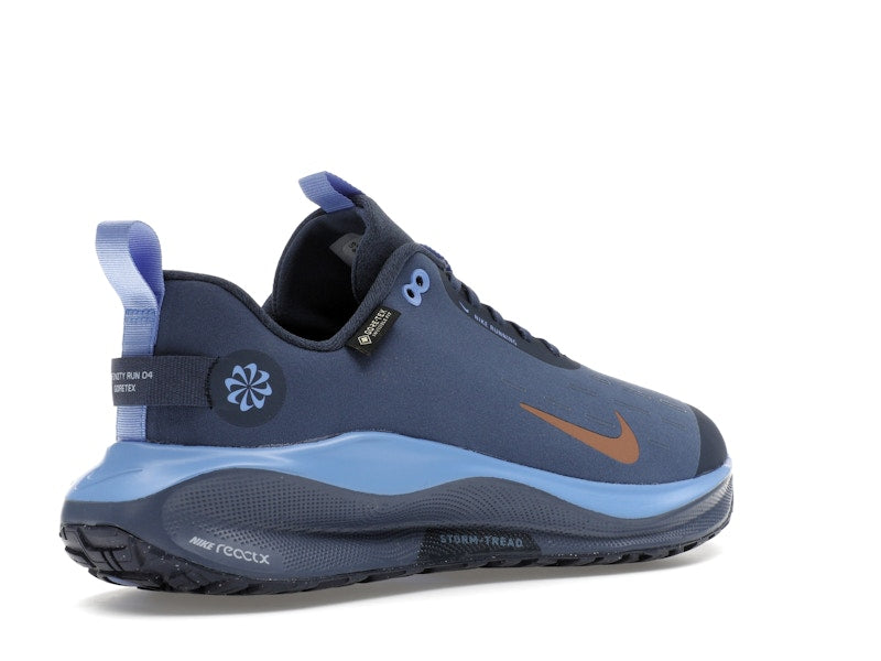 Nike React Infinity Run 4 Gore-Tex Thunder Blue Diffused Blue Royal Pulse Metallic Red Bronze (Women's)