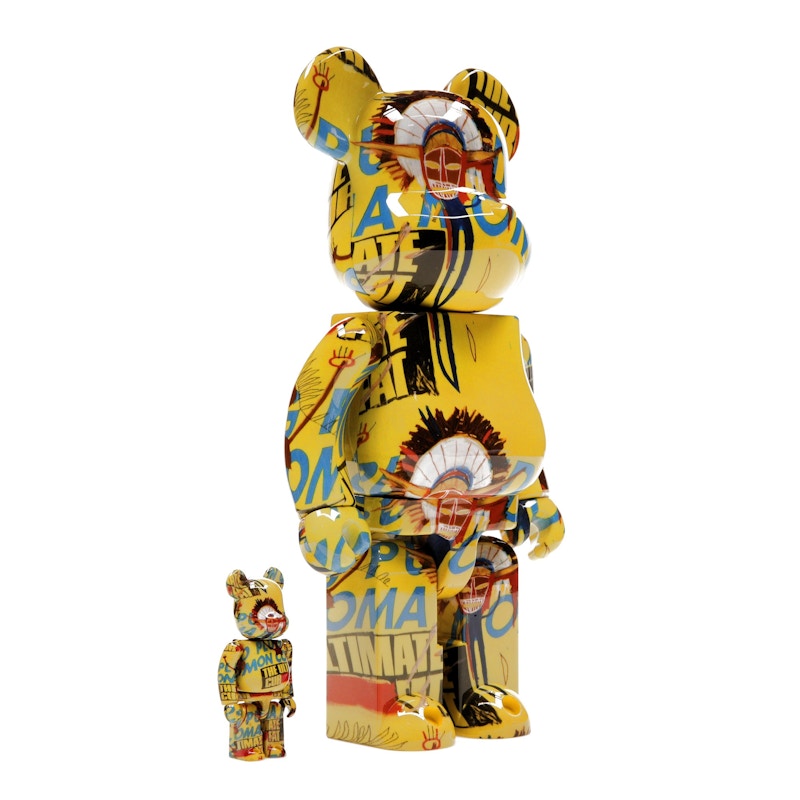 Bearbrick Andy Warhol x Jean-Michel Basquiat #3 100% & 400% Set