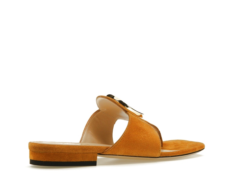 Gucci Blondie Thong Sandal Light Brown Suede