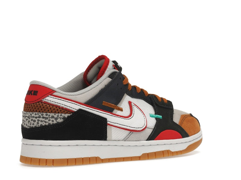 Nike Dunk Low Scrap Black Grey University Red