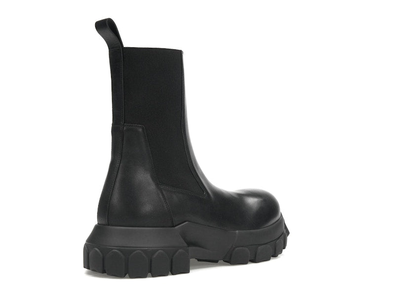 Rick Owens Lido Beatle Bozo Tractor Boots Black