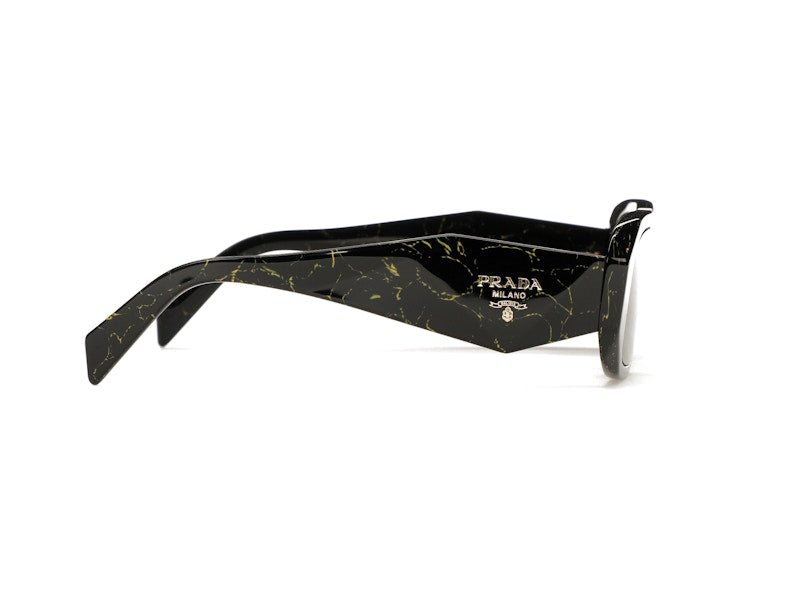 Prada Sunglasses PR 17WSF Black/Yellow Marble/Dark Brown (PR17WSF-19D01T-51)