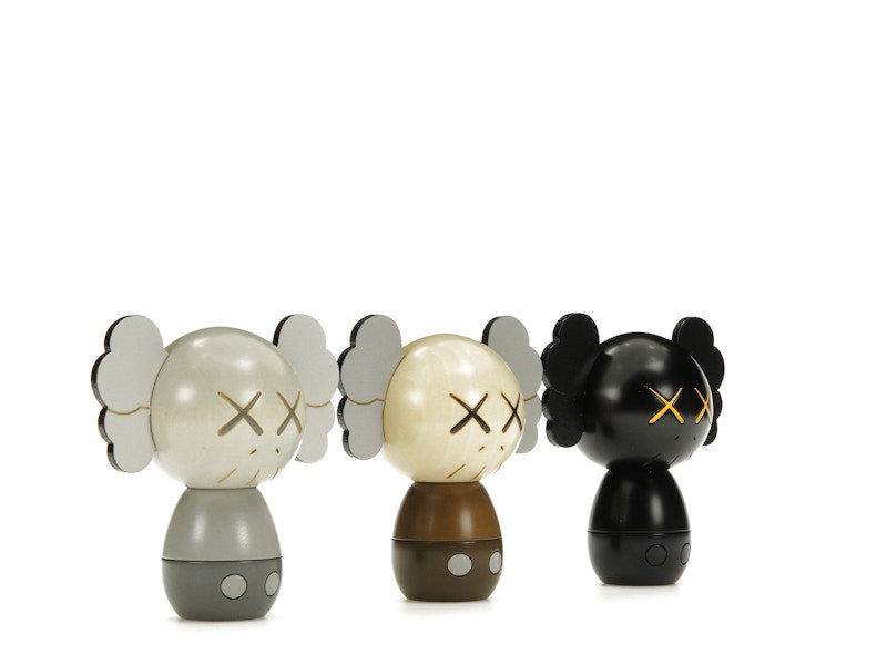 KAWS Holiday Japan Kokeshi Doll Set of 3 (Edition of 1,000) Multicolor