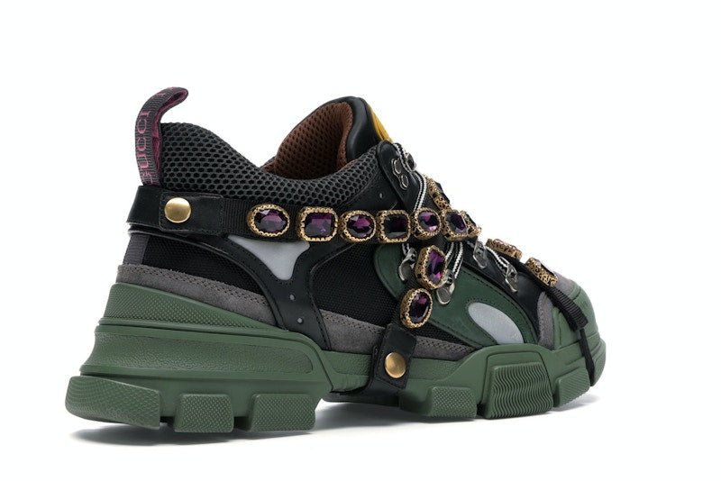 Gucci Flashtrek SEGA Green Removable Crystal