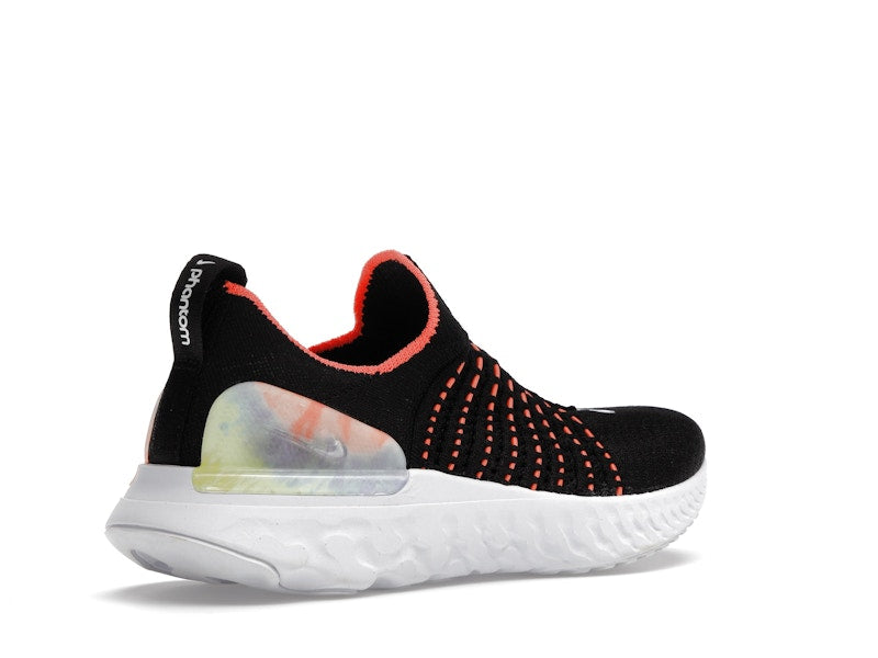 Nike React Phantom Run Flyknit Premium Black Bright Mango (Women's)