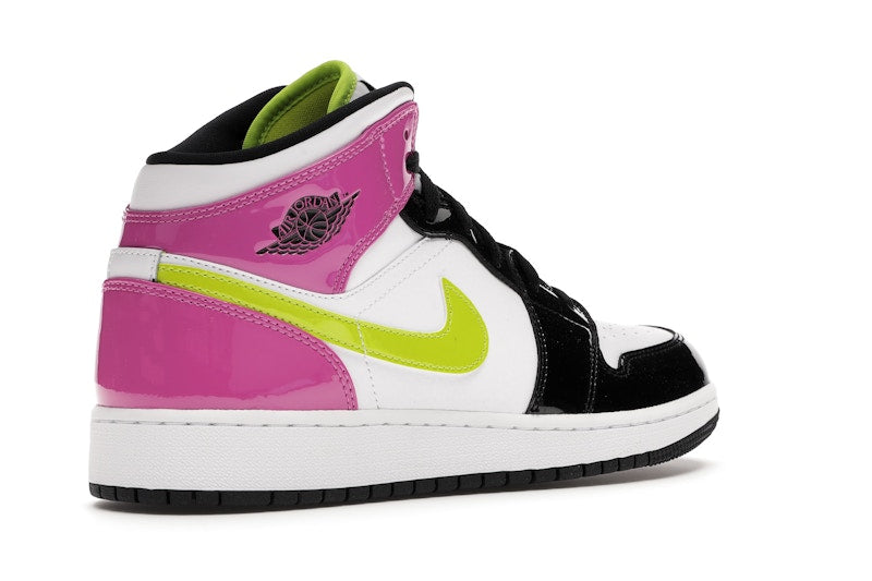Jordan 1 Mid White Black Cyber Pink (GS)