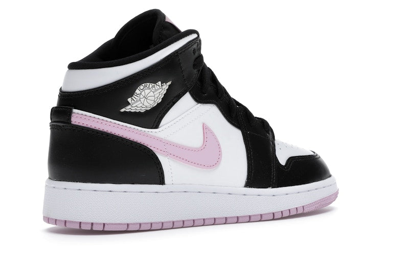 Jordan 1 Mid White Black Light Arctic Pink (GS)