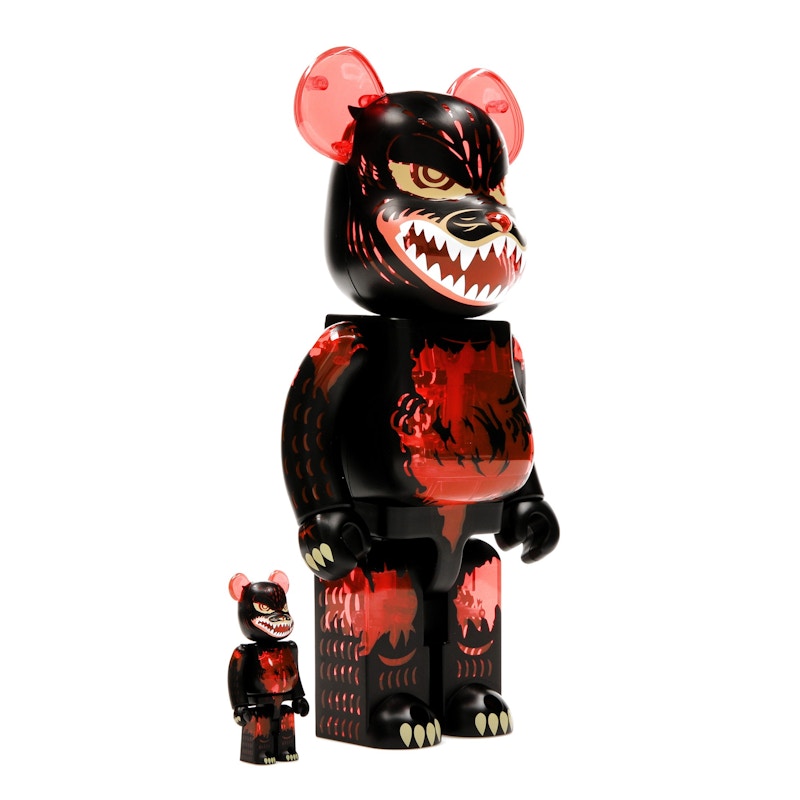 Bearbrick Godzilla VS Destoroyah version Godzilla (Meltdown) 100% & 400% Set Clear Orange Ver.