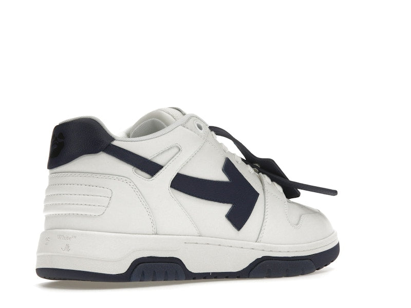 OFF-WHITE Out Of Office OOO Low Tops White Navy Blue