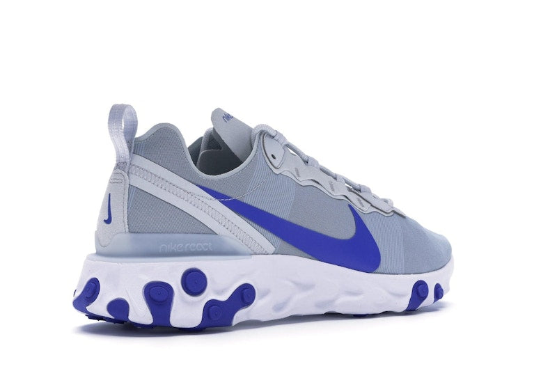 Nike React Element 55 Pure Platinum Racer Blue