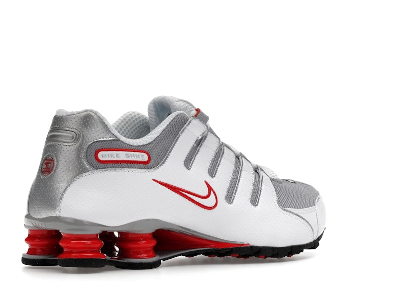 Nike Shox NZ White Red Metallic Silver