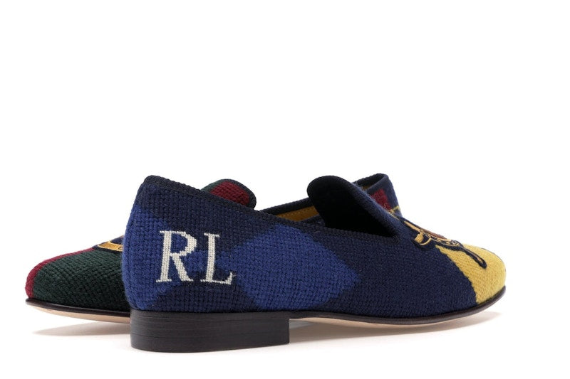 Ralph Lauren Formal Slipper Palace Engineered Equestrian Print