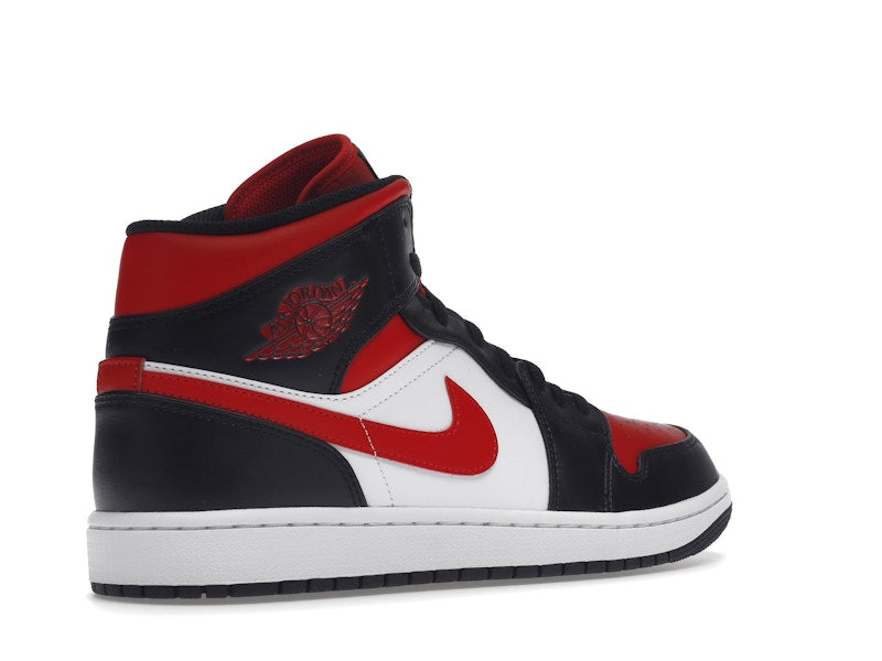 Jordan 1 Mid White Black Red (2022)