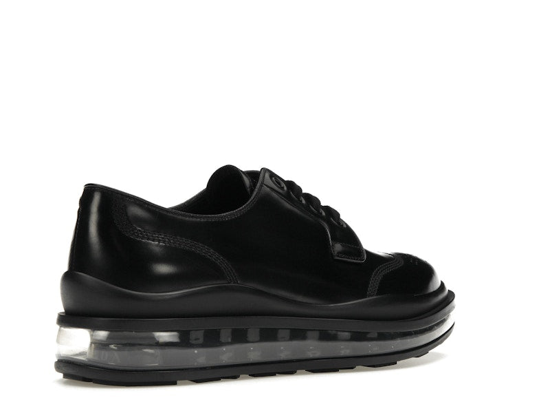 Prada Lace-Up Derby Black Brushed Leather