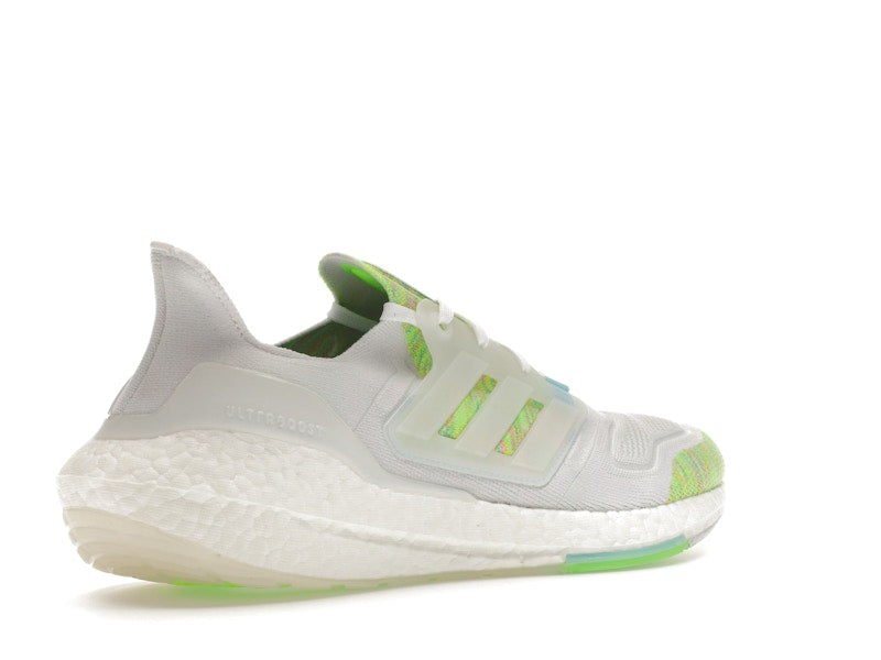 adidas Ultra Boost 22 White Bliss Blue Solar Green