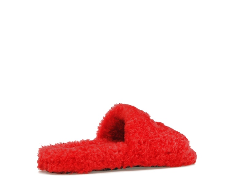 Balenciaga Furry Slide Red White (Women's)
