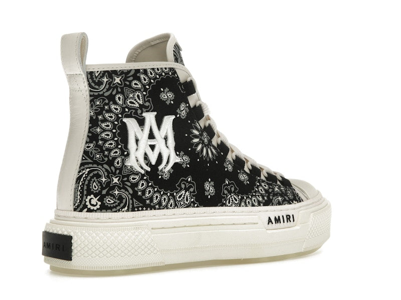 AMIRI Bandana Court Hi-top Sneaker Black White (Women's)