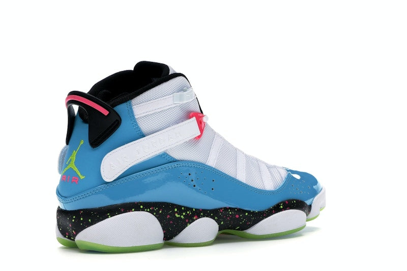 Jordan 6 Rings White Light Blue Fury Cyber