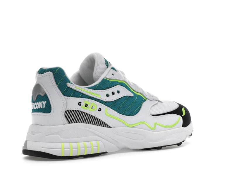 Saucony 3D Grid Hurricane White Green Lime