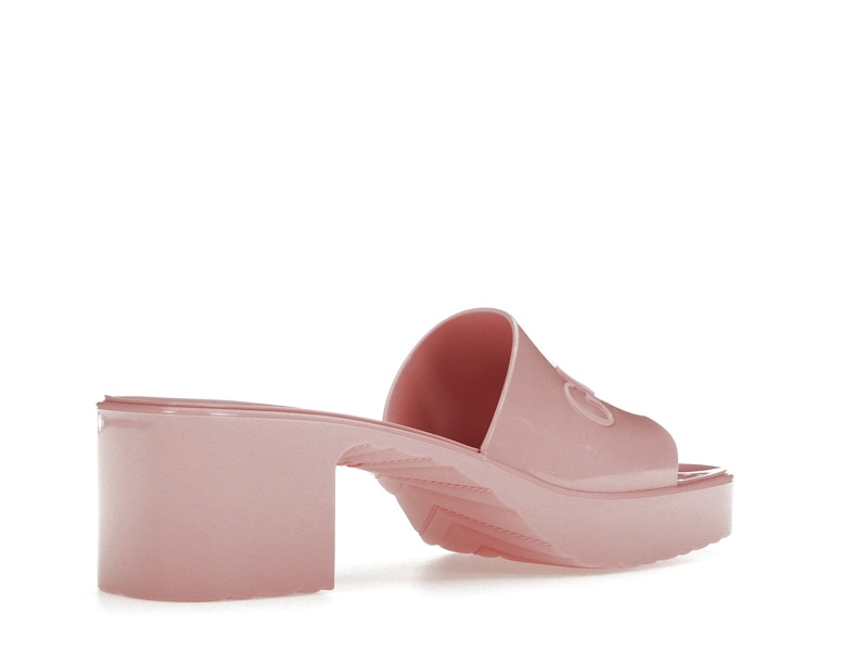 Gucci 60mm Slide Sandal Pink Rubber