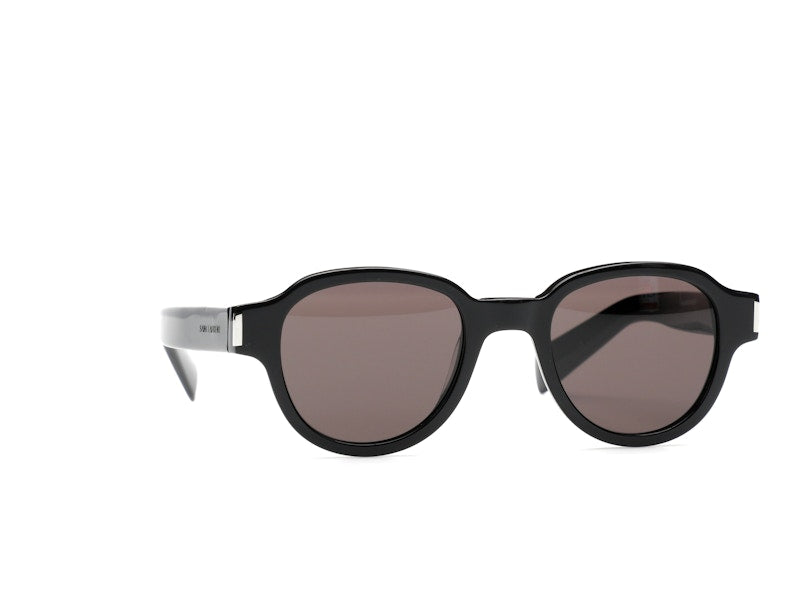 Saint Laurent Round-Frame Acetate Sunglasses Black/Black/Black (SL546-30013743-001)