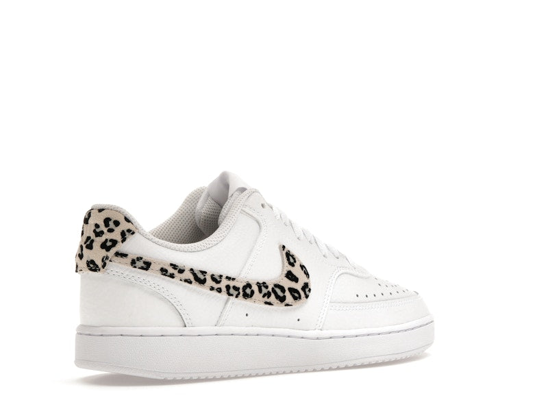 Nike Court Vision Low Leopard Swoosh White (Women's)