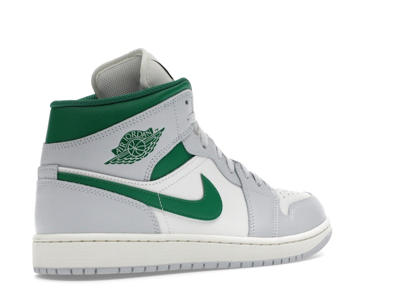 Jordan 1 Mid White Pure Platinum Pine Green