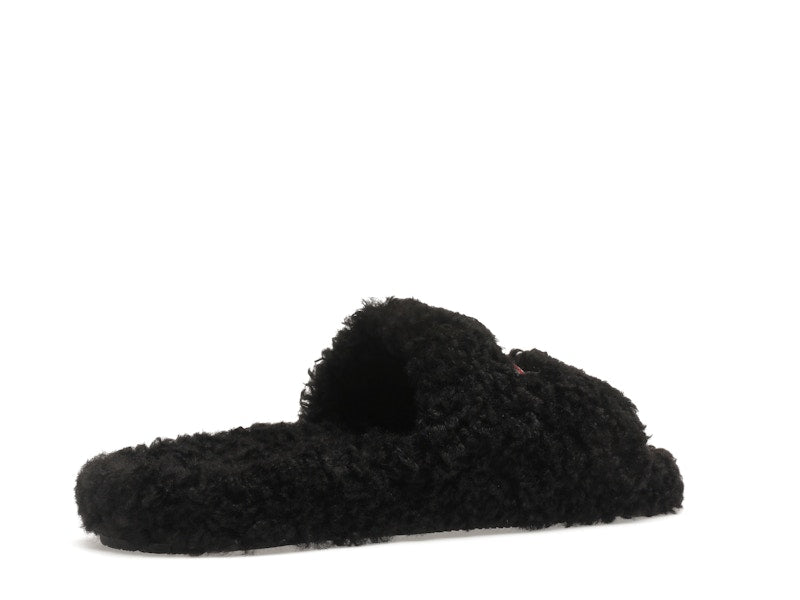 Balenciaga Furry Slide Black