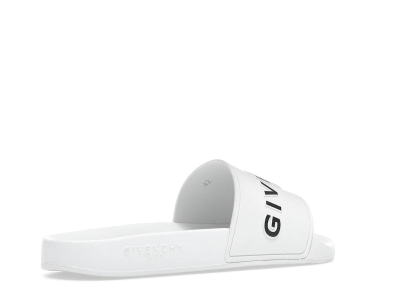 Givenchy Paris Flat Sandals White Black