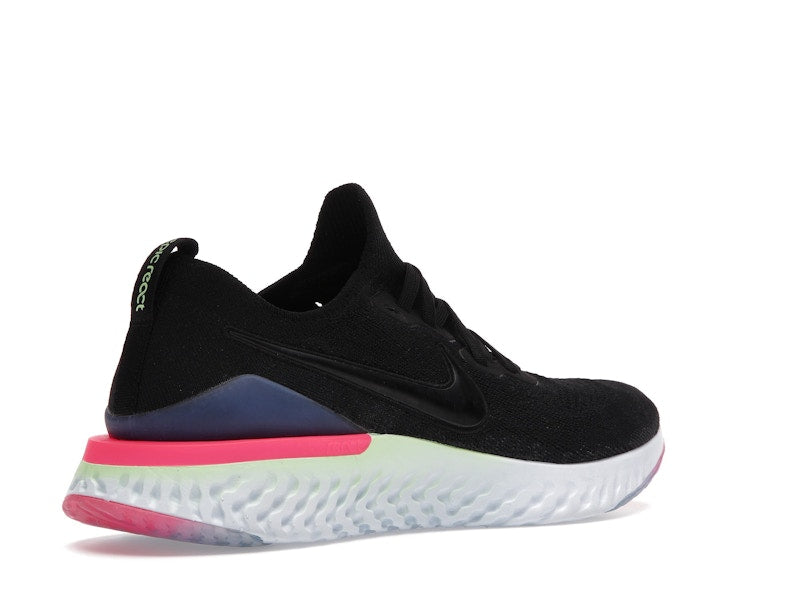 Nike Epic React Flyknit 2 Black Sapphire Hyper Pink