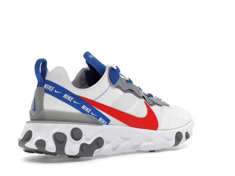 Nike React Element 55 White Game Royal Habanero Red