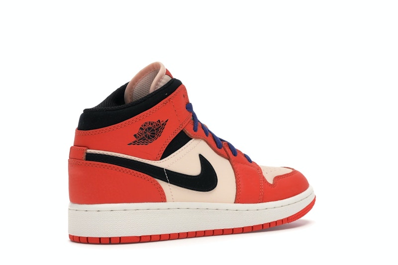 Jordan 1 Mid Team Orange Black (GS)