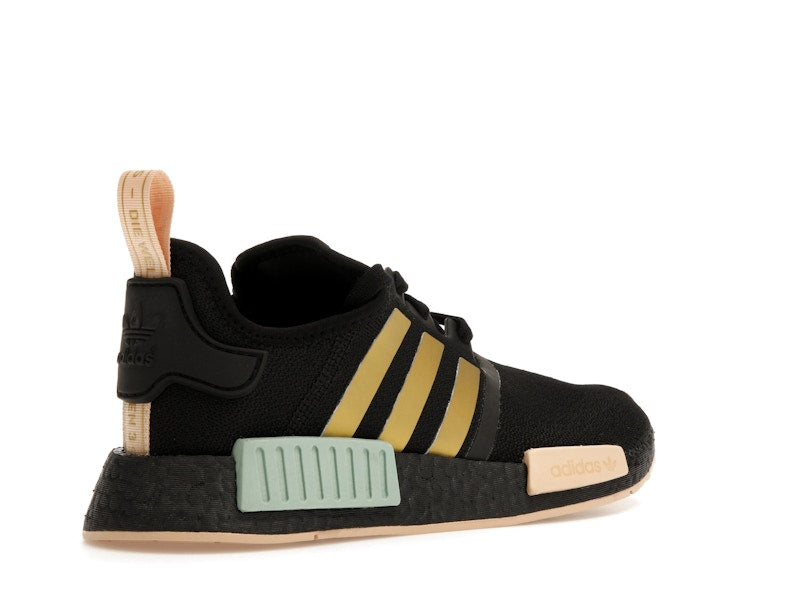 adidas NMD R1 Black Gold Metallic Halo Amber (Women's)