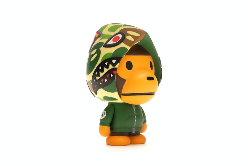 BAPE Baby Milo Shark Hoodie Vinyl Toy Green
