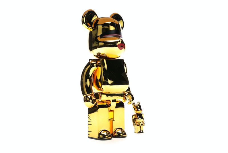 Bearbrick x Tyga x Hajime Sorayama 100% & 400% Set Gold