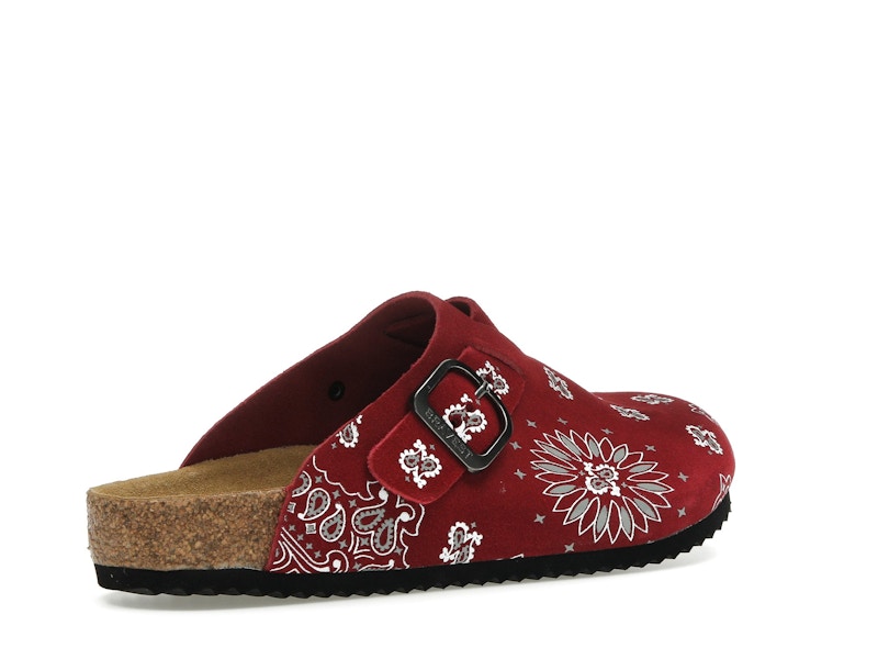 Bravest Studios Suede Paisley Clogs Burgundy