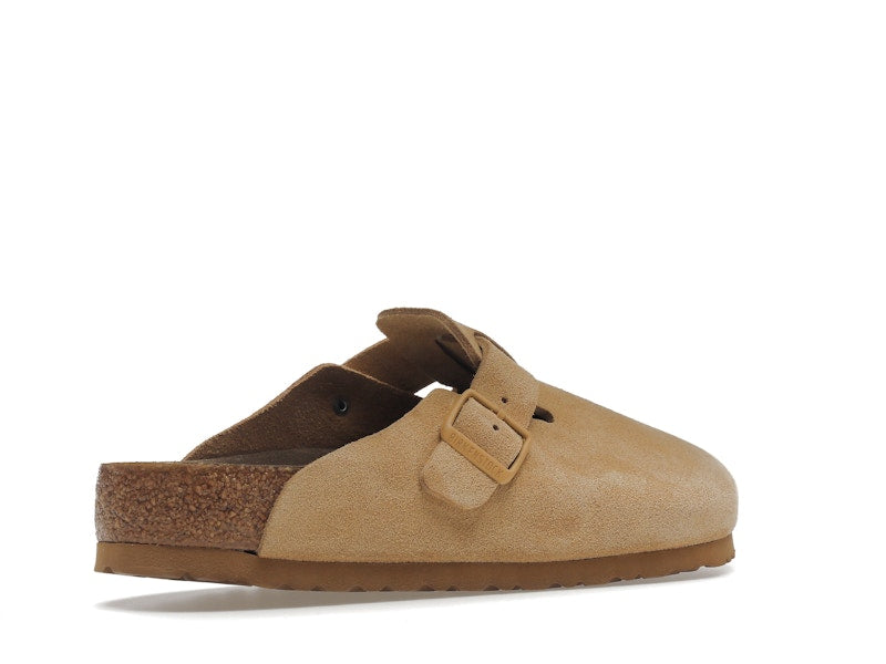 Birkenstock Boston Soft Footbed Suede Latte Cream
