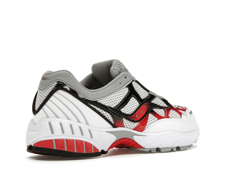 Saucony Grid Web White Grey Red