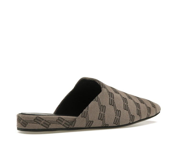 Balenciaga Cozy Jacquard Mules Brown
