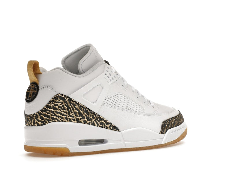 Jordan Spizike Low White Metallic Gold