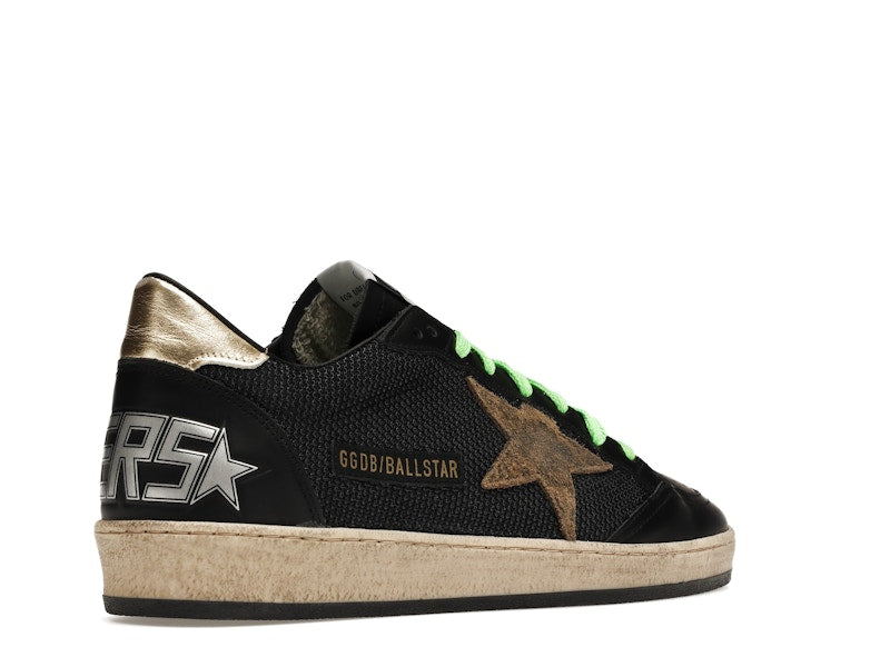 Golden Goose Ball-Star Low Black Fluorescent green