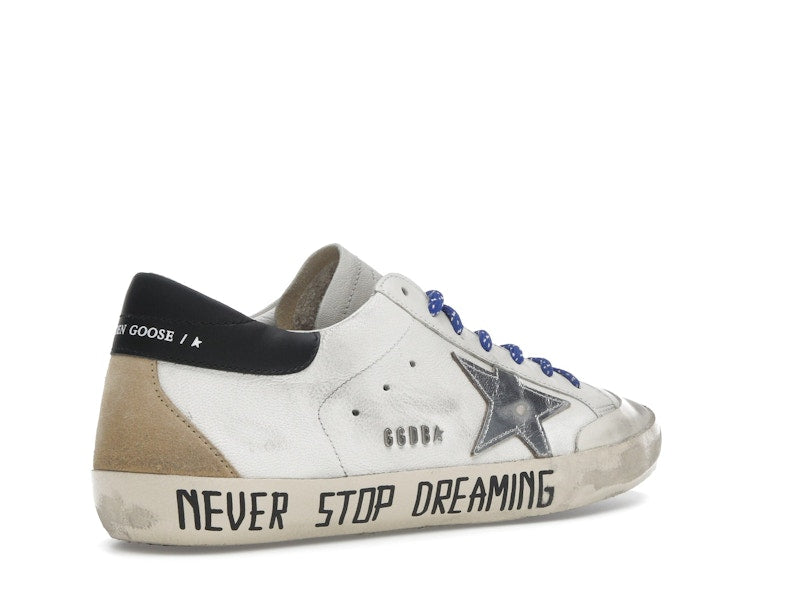 Golden Goose Super Star Never Stop Dreaming White Black Silver-tone