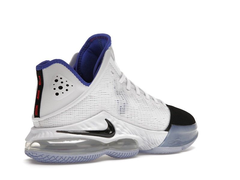 Nike LeBron 19 Low White Medium Blue Siren Red Black
