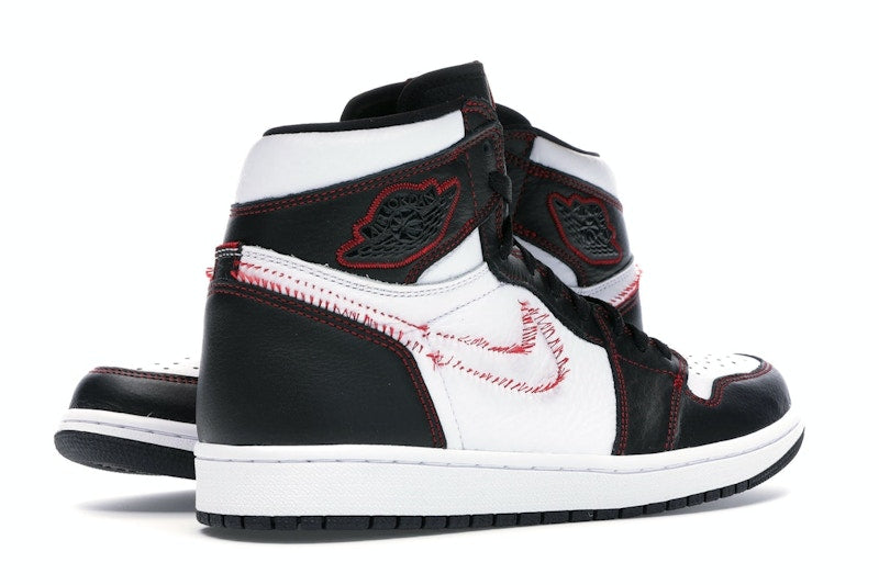 Jordan 1 Retro High Defiant White Black Gym Red