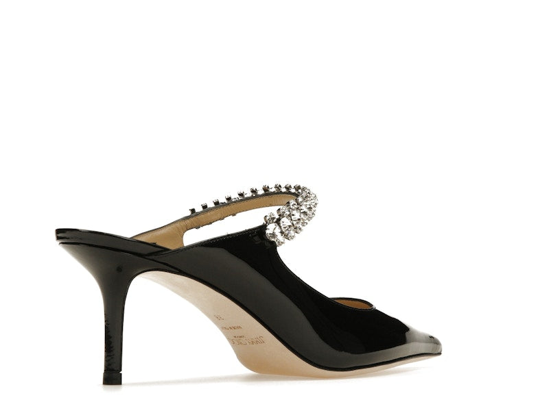 Jimmy Choo Bing 65mm Heeled Mule Black Patent Leather