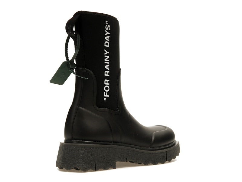 OFF-WHITE For Rainy Days Rain Boot Black (Women's)