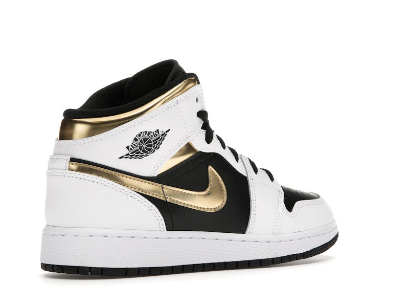 Jordan 1 Mid White Gold Black (GS)