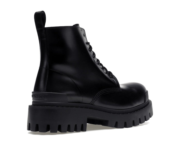 Balenciaga Strike 20mm Lace Up Boot Black