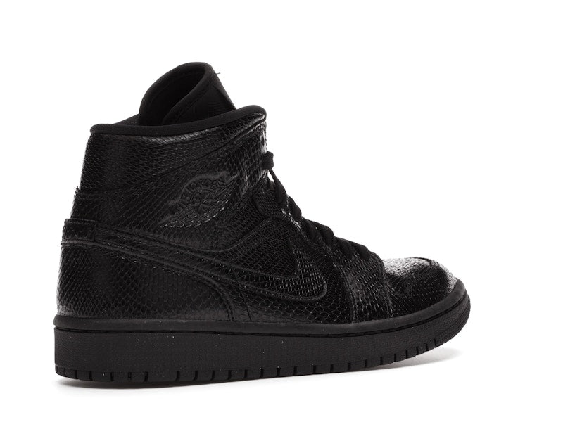 Jordan 1 Mid Black Snakeskin (Women's)
